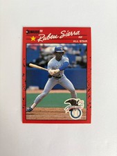 Ruben Sierra Donruss 1990 DUAL ERROR BASEBALL CARD “No . After INC” RARE 673