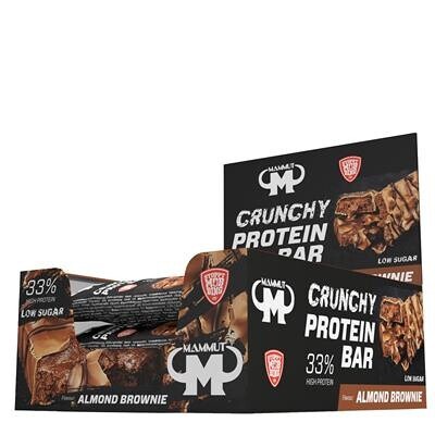 Best Body Mammut Crunchy Protein Bar, 12 x 45g Riegel, Almond Brownie