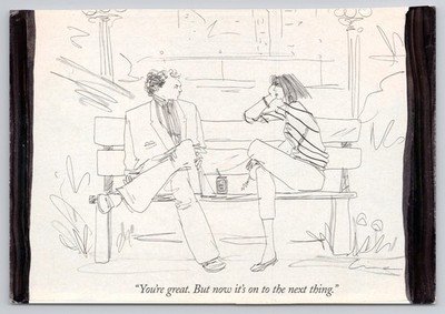 You Are Great But Now It Is On To The Next Thing Cartoon Humorous Postcard
