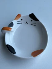 Calico Cat Spoon Rest Ceramic 4.5"