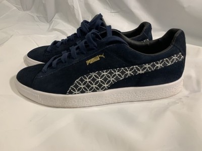Size 10 - Puma Suede Vintage Made In Japan Sashiko - Intense Blue