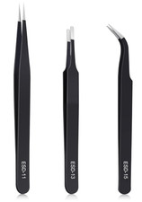 3PCS Precision Tweezers Set-Upgraded Anti-Static Stainless Steel for Electronics