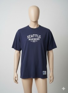 VINTAGE Y2K Seattle Mariners T-Shirt XL Russell Athletic 1977-2003 MLB  V-Stitch