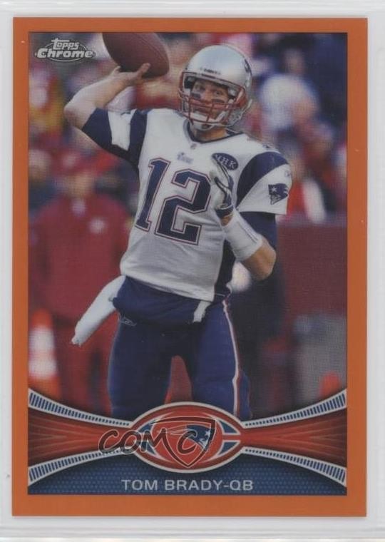 2012 Topps Chrome Retail Orange Refractor Tom Brady #220 10p1