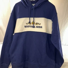 Scotch & Soda Embroidered Men's LRG NavyBlue/White Pullover Hoodie Evening Skies