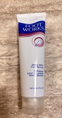 Avon Footworks Foot Scrub Berry Mint Good For Hands Too Sloughing Full Size