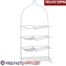 4-Tier Shower Caddy Organizer W/ Hooks Rust Resistant Bathroom Storage New