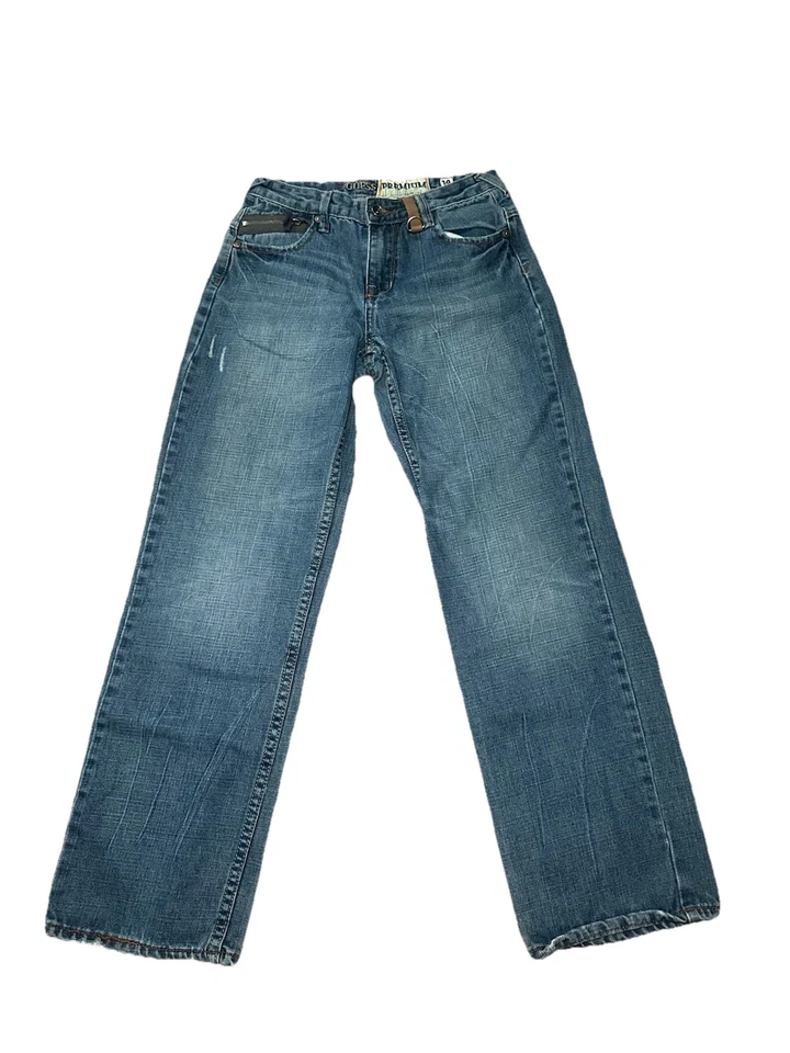 Guess Jeans Straight Leg Stretch Mid Rise Button Front With Pockets Size 14 - Image 3 of 4