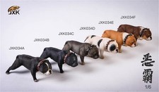 American Bully Pitbull Dog Model Pet Animal 1:6 Scale Decor Toy Gift 15 cm