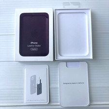   BOX ONLY  OEM IPHONE Leather Wallet Dark Cherry - empty box