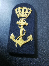 Altes Dutch Niederlande Marine M&uuml;tzenabzeichen - handgestickt