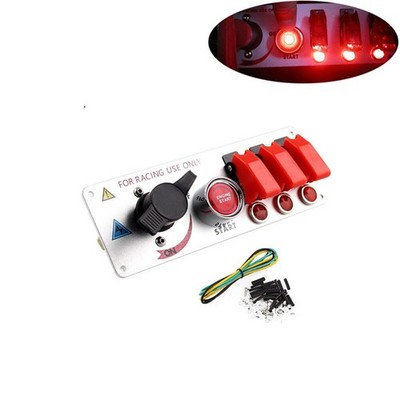 12V Power Switch Race Car Ignition Switch Engine   Panel Push Button LED *lj