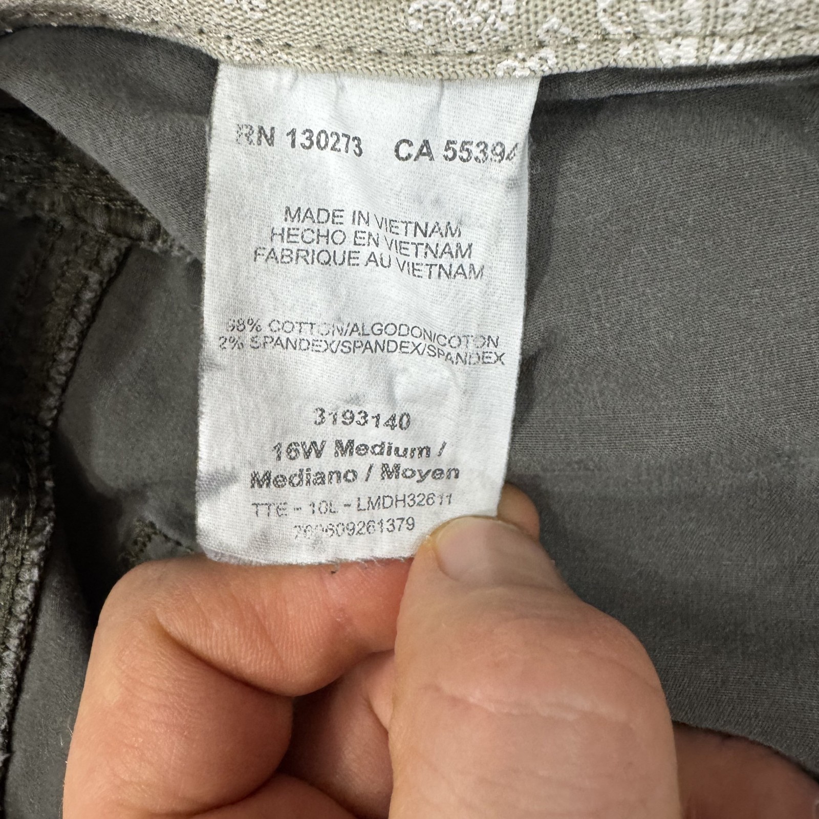 Lee Skimmer Pants Womens Plus 16W Green Capri Flex Comfort Cargo Utility Hiking thumbnail 3