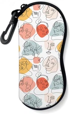 Sunglasses Soft Case with Carabiner Ultra Light Neoprene Zipper Glasses Case