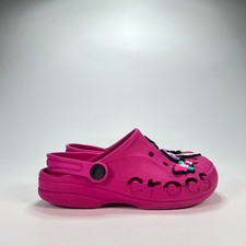 Crocs Baya Clog Bright Pink Lightweight Comfortable Slip On Shoes Youth Size 1