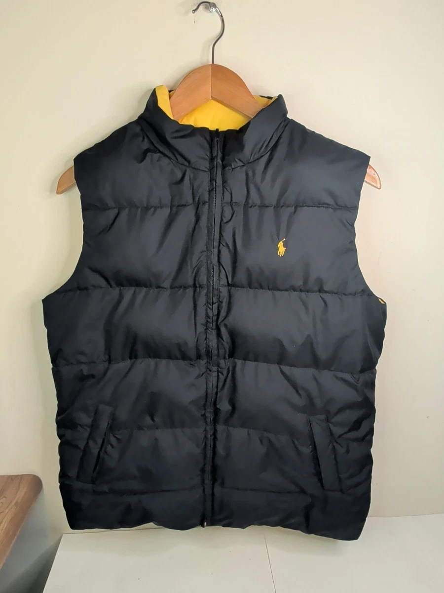 ジャケット・アウター POLO Ralph Lauren down vest black yellow Polo Ralph Lauren Polyester Outer Shell Yellow Coats, Jackets