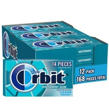 ORBIT Gum Wintermint Sugar-Free Chewing Gum, ...