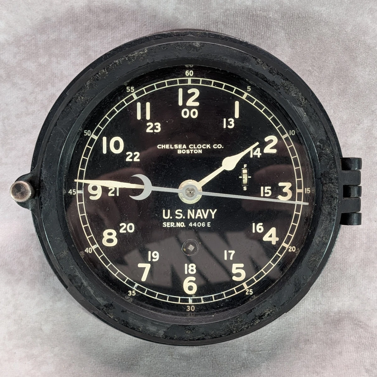 Vintage Original US Navy Deck Clock Antique Maritime Clocks for