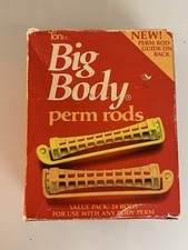 Vintage Toni Perm Rods 22 Swing Arm Latch Orange Hair Curlers USA Original Box