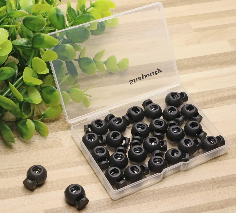 Palanca de plástico de un solo orificio cargado con resorte cuerda de cordón elástico cerraduras C... Foto 4 de 4