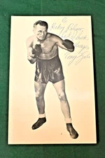 Vintage Tony Zale Autographed Photo