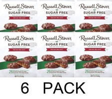 Russell Stover Sugar Free PECAN DELIGHT CHOCOLATE Candy 15.5 oz Bag - 6 PACK