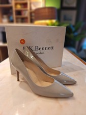 Floret Patent Grey Pointed Court Shoes High Heel BNIB Size 8 