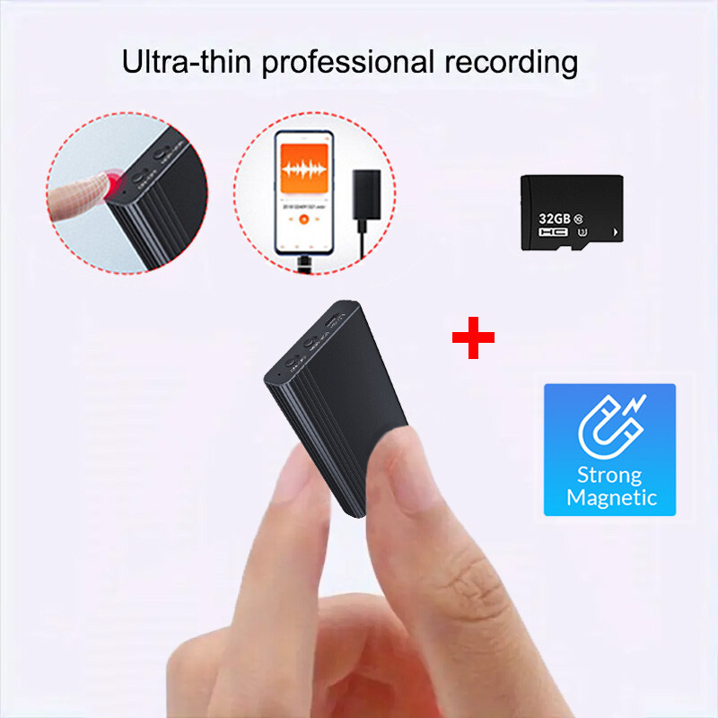 Grabadora De Voz Oculto Peque&ntilde;o Activado voz Magnetismo Espia Grabacion De Audio