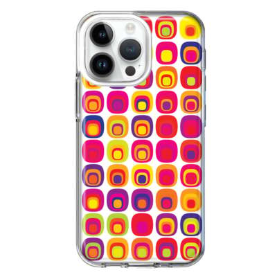 MUNDAZE Case for Apple iPhone 12 Pro/12 Retro Colorful Liquid Grid