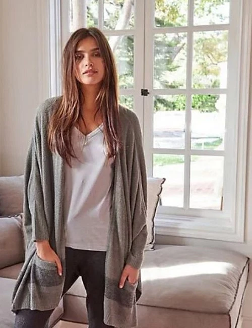 Barefoot Dreams Carbon CozyChic Lite Cliffside Wrap O S New eBay