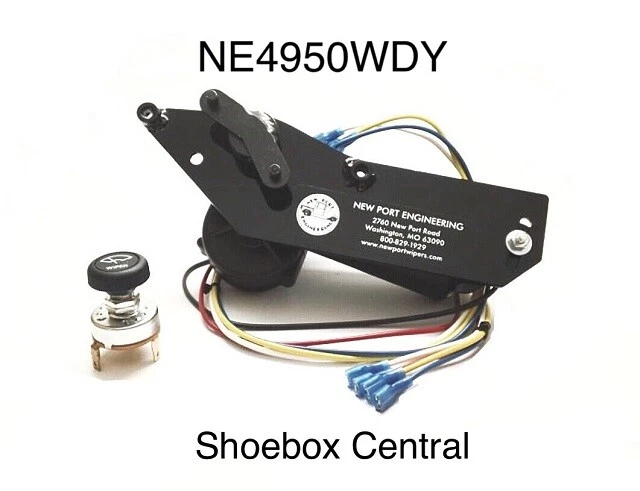 Ford Woody Wagon 1949 1950 12V kit de motor de limpiaparabrisas eléctrico con extensión de eje Foto 2 de 4