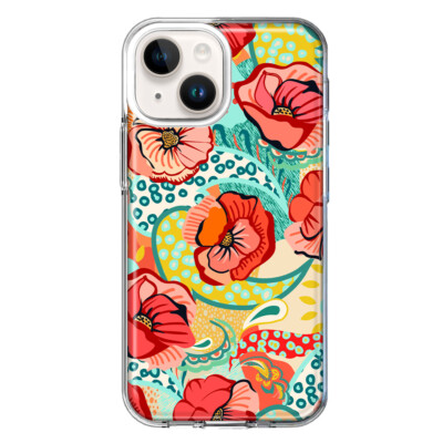 MUNDAZE Case for Apple iPhone 14 Plus 70s Retro Flowers