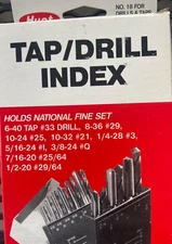 Huot 12650 INDEX Taps & Drills Case  USA  ( DOES NOT INCLUDE TOOLS)