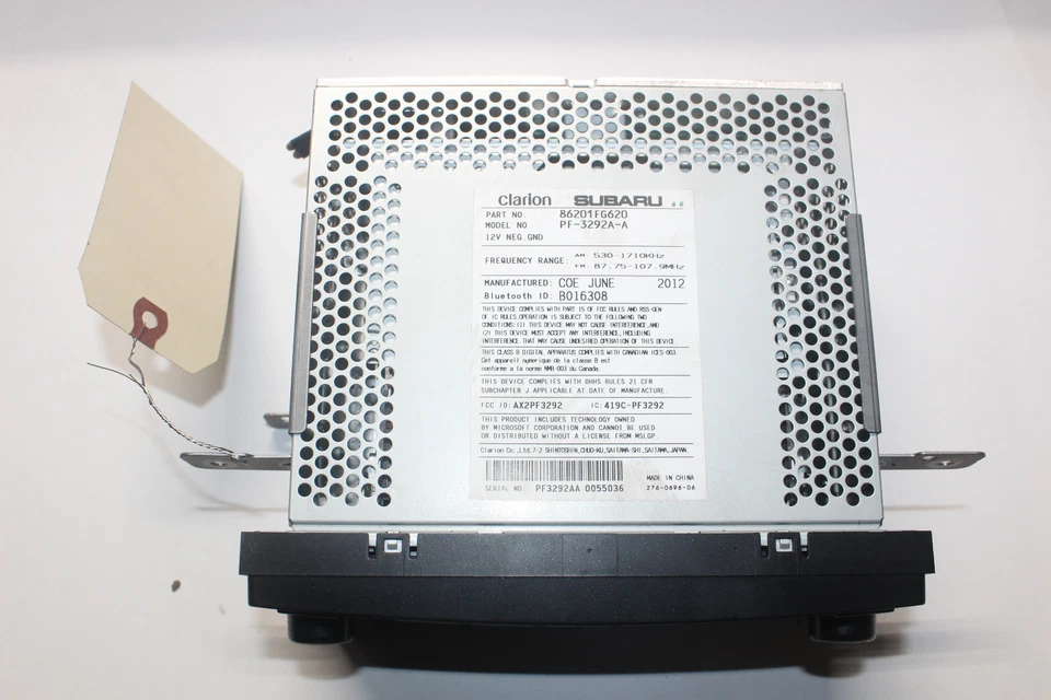 2011-14 SUBARU IMPREZA WRX HEAD UNIT STEREO CD/AUX/RADIO AM/FM K848 - Image 2 of 4