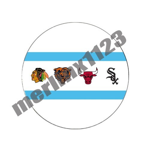 Chicago Sports Golf Ball Marker Blackhawks Bears Bulls White Sox Flag