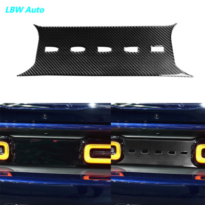 Real Carbon Fiber Car Exterior Trunk Label Cover Trim For Dodge Challenger 15-24