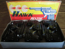 HAWK PISTOL TOYS 12 HIGH CLASS 100 RUNNING-FIRE VINTAGE NOS