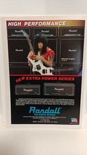 MICHAEL ANGELO OF NITRO. RANDALL GUITAR AMPLIFIERS - 11X8.5 - PRINT AD. x3
