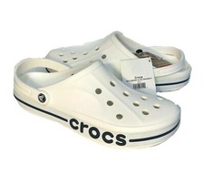 Crocs Bayaband Clogs Men's pick Pick Size White/Navy NEW