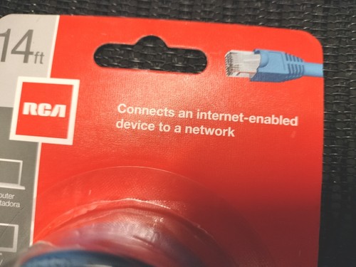 RCA CAT5e 100MHz Network Cable 14ft Blue TPH531BR For Computer, HDTV, Blu-ray - 第 3/6 張圖片