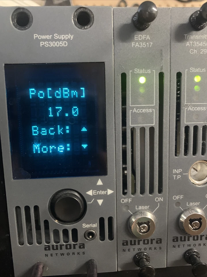 ARRIS / AURORA FA3517S-00-AS Optical Amplifier MOD, 17 dBm Output Power w/ BP-F2 - Image 2 of 4