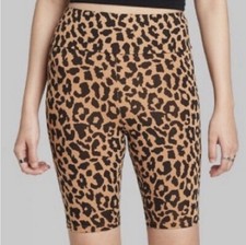 Wild Fable Leopard Print Women s Biker Shorts Sz XS