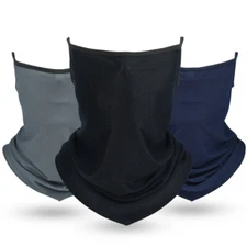 Balaclava Neck Gaiter with Ear Loops Scarf Bandana UV Sun Protection Face Mask