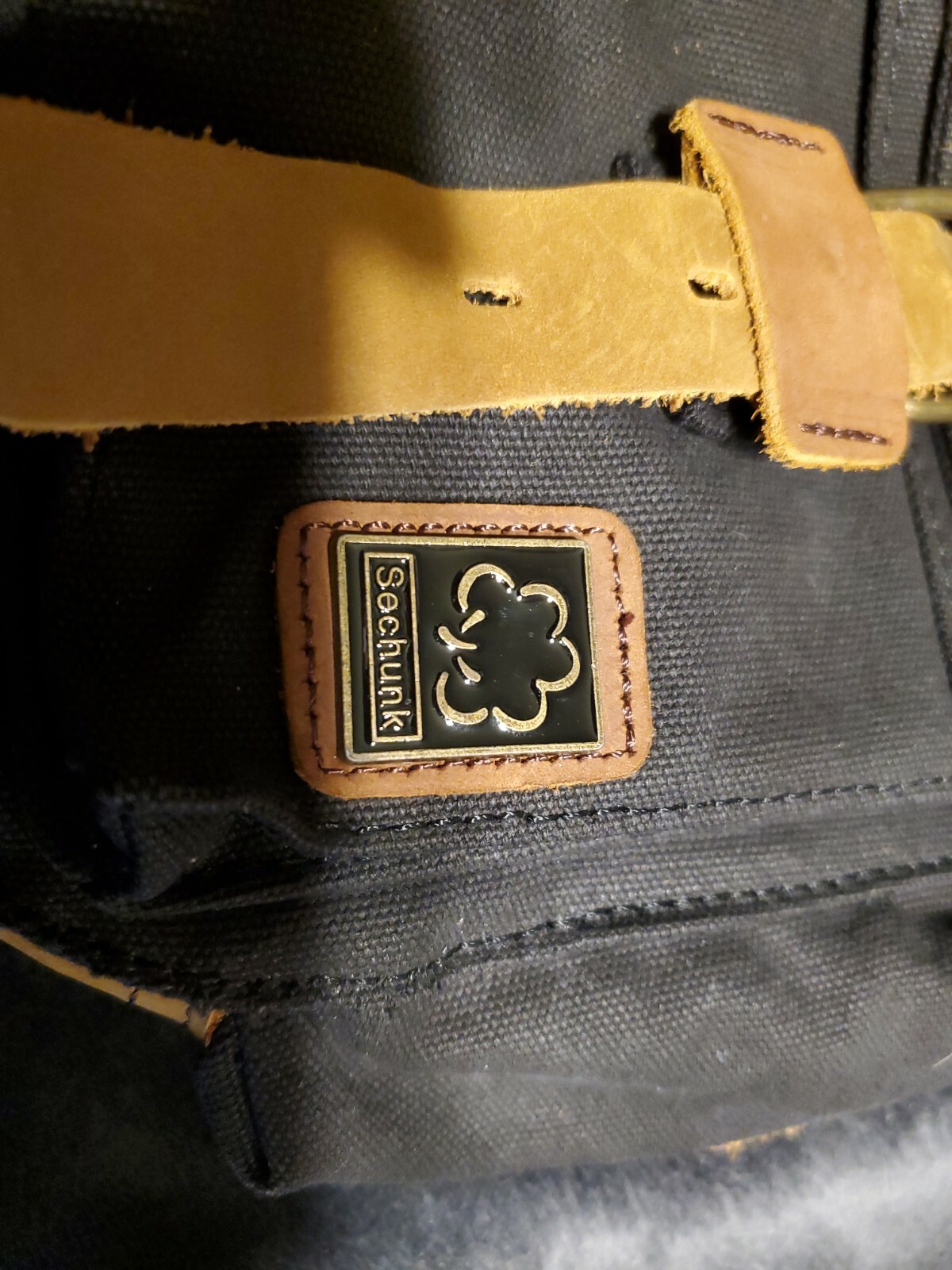 Sechunk Vintage Military Leather Canvas Laptop Bag Messenger Bags