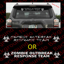Large Biohazard Zombie Outbreak Response Team Car Windshield Vinyl Decals Fy037