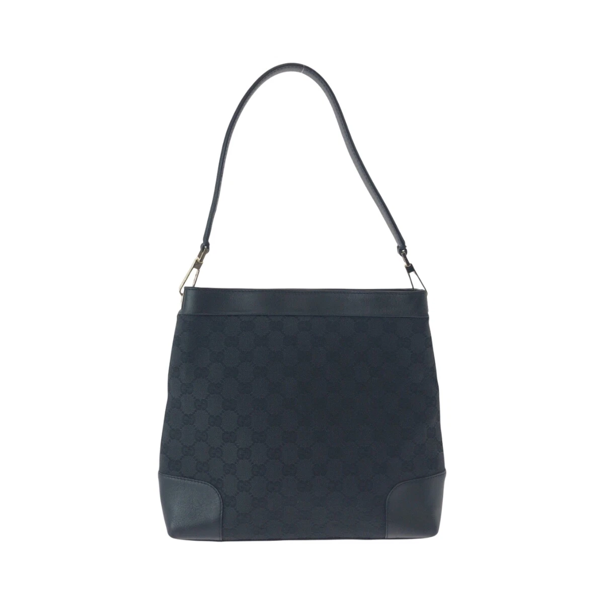 Sac à bandoulière GUCCI 33900 noir or quincaillerie GG toile GG