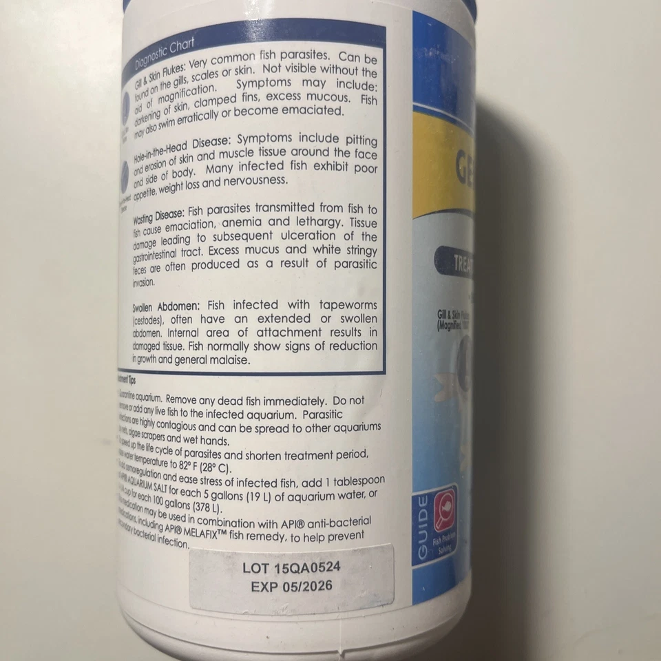 API General Cure 850 gram Jar Freshwater and Saltwater Fish Powder Medication - Image 3 of 4