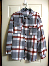 Women’s Tartan Plaid Shirt/shacket Jacket Size Large