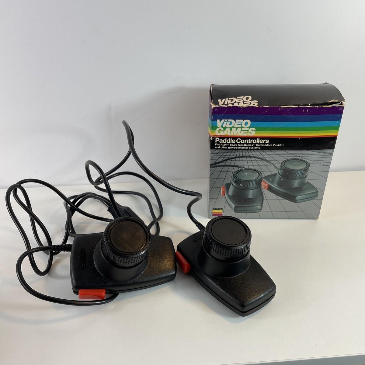 1983 Gemini Atari Commodore Sears Video Game Paddle Controllers 2