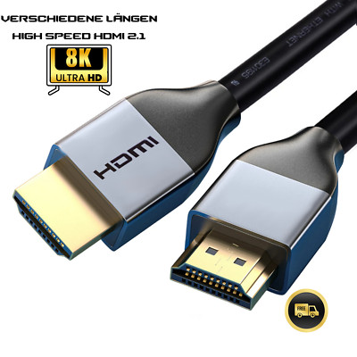 HDMI Kabel 8K 2.1 UHD HDR 10+ eARC Ultra HighSpeed 48Gbit/s Ethernet HDTV PS5